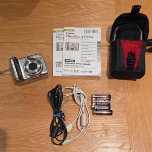 Canon PowerShot A570 IS Digital Camera - Silver and Black